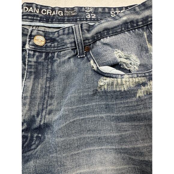 Jordan Craig Rip And Repair Straight Fit Jeans 36x32 Distressed Denim Streetwear - Picture 3 of 12
